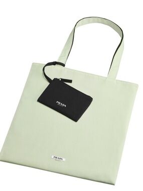 PRADA Tote Bag (reversible!) with PRADA compact mirror